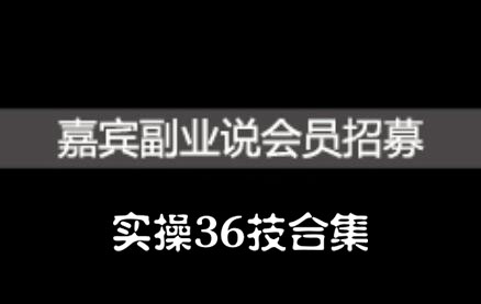 嘉宾副业说实操36技合集，价值1380元_北创网
