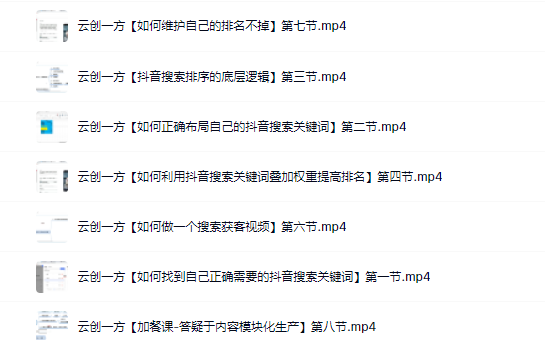 云创一方2022抖音SEO系列课程，教你如何快速上抖音搜索排名第一_北创网