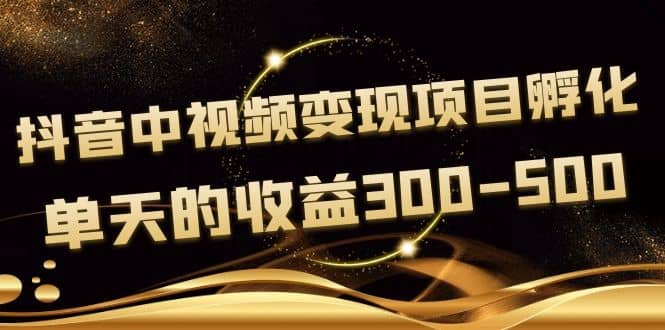 黄岛主《抖音中视频变现项目孵化》单天的收益300-500 操作简单粗暴_北创网