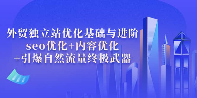 外贸独立站优化基础与进阶，seo优化 内容优化 引爆自然流量终极武器_北创网