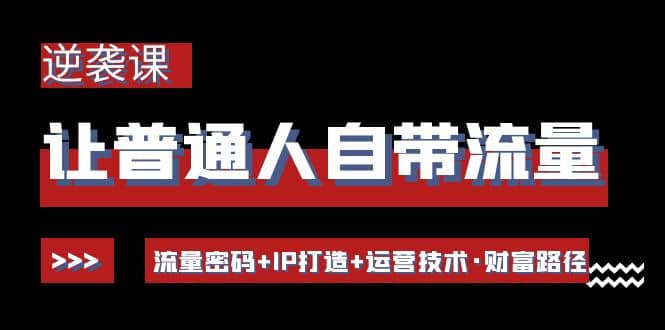 让普通人自带流量的逆袭课：流量密码 IP打造 运营技术·财富路径_北创网