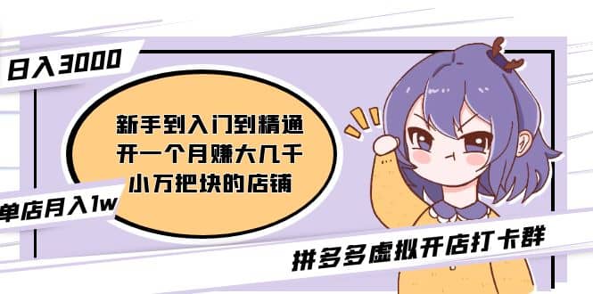 拼多多虚拟开店打卡群：入门到精通（昨日群里有小伙伴3000 ）2月26更新_北创网