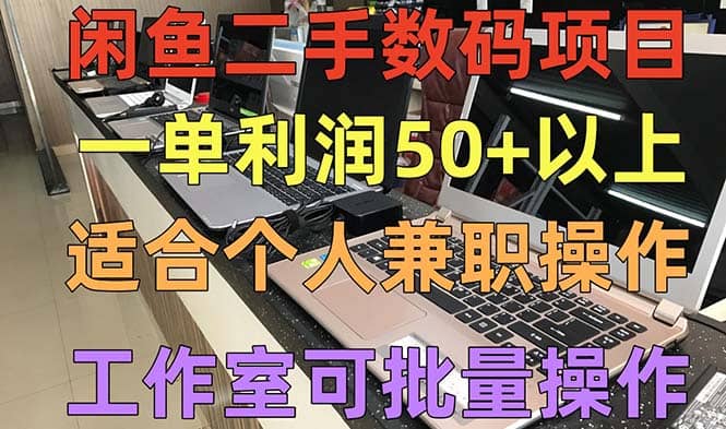 闲鱼二手数码项目，个人副业低保收入，工作室批量放大操作_北创网