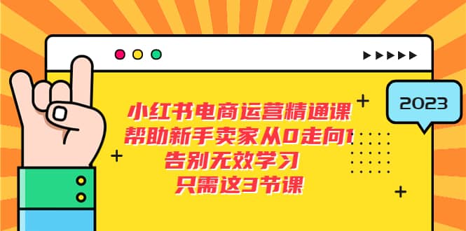 小红书电商·运营精通课，帮助新手卖家从0走向1 告别无效学习（7节视频课）_北创网