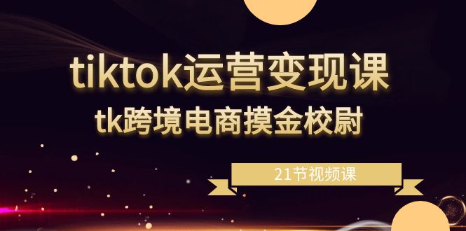 tiktok运营变现课，tk跨境电商摸金校尉（21节视频课）_北创网