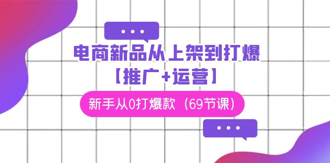 电商 新品从上架到打爆【推广+运营】，新手从0打爆款（69节课）_北创网