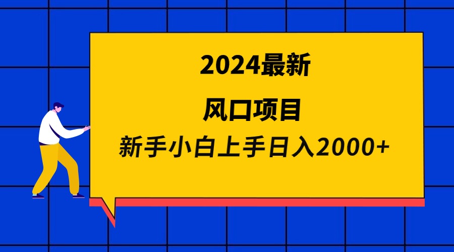 2024最新风口项目 新手小白日入2000+_北创网