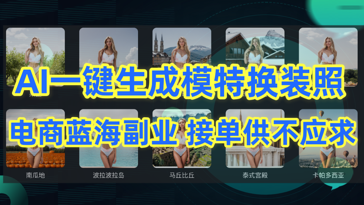 AI制作一键生成模特换装照，电商蓝海副业供不应求_北创网
