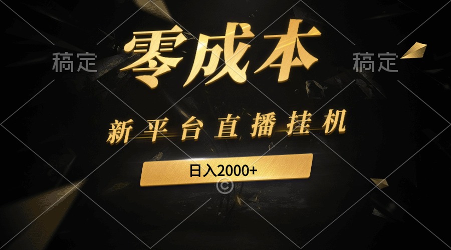 新平台直播挂机最新玩法，0成本，不违规，日入2000+_北创网