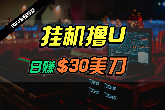 日赚30美刀，2024最新海外挂机撸U内部项目，全程无人值守，可批量放大_北创网