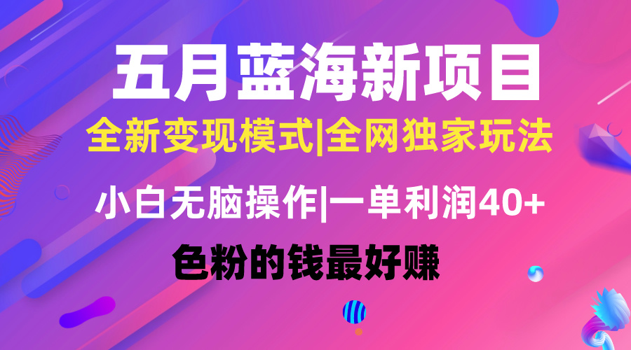五月蓝海项目全新玩法，小白无脑操作，一天几分钟，矩阵操作，月入4万+_北创网