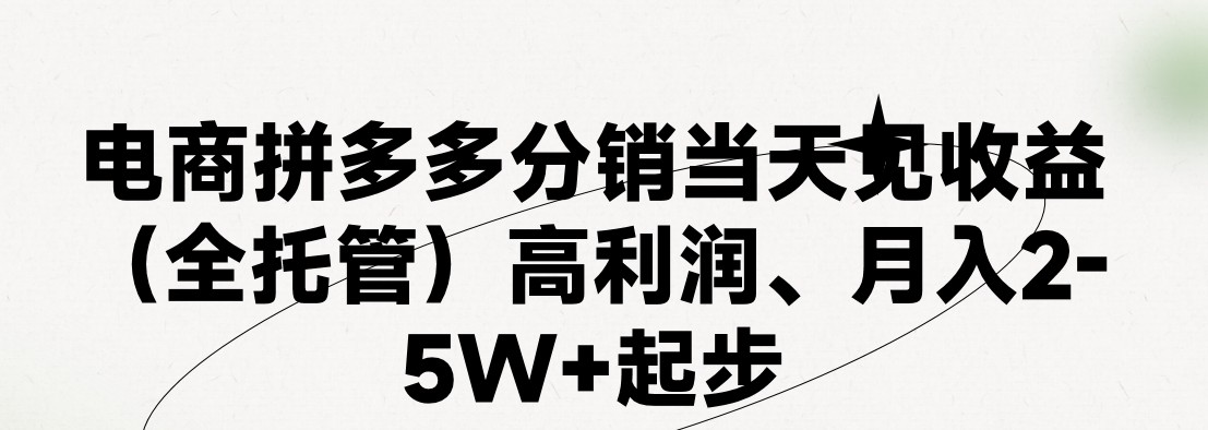 最新拼多多模式日入4K+两天销量过百单，无学费、 老运营代操作、小白福…_北创网