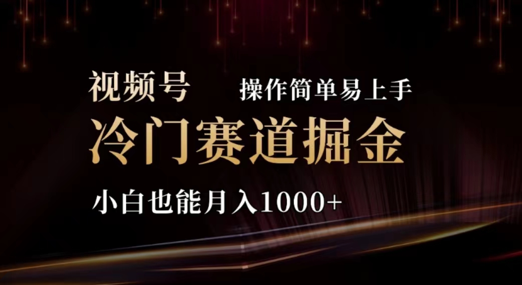 2024视频号冷门赛道掘金，操作简单轻松上手，小白也能月入1000+_北创网