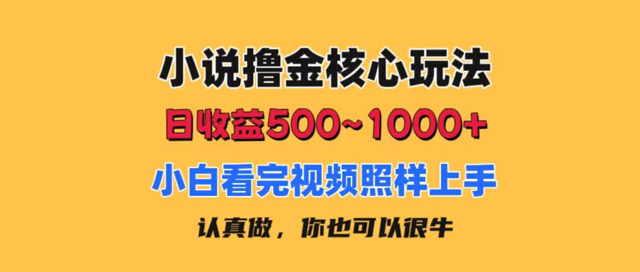 小说撸金核心玩法，日收益500-1000+，小白看完照样上手，0成本有手就行_北创网