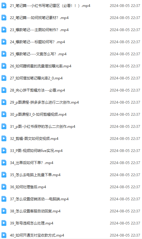 图片[3]_2024小红书电商实战课：全体系打造 全方位梳理 小红书电商逻辑体系 (42节)_北创网