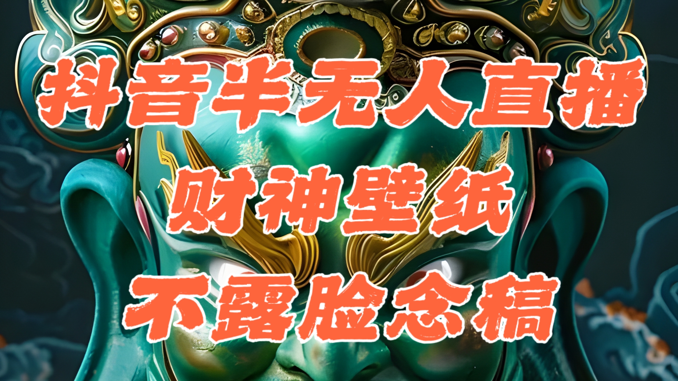 抖音半无人直播公会素材撸音浪，生肖财神AI图直播不露脸读稿，单日1000+_北创网