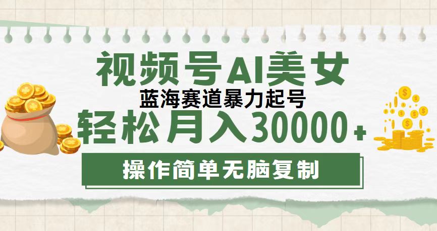视频号AI美女跳舞，轻松月入30000+，蓝海赛道，流量池巨大，起号猛，无…_北创网