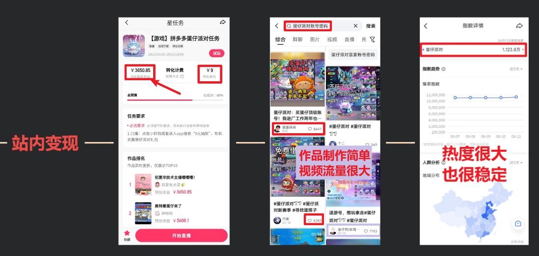 图片[3]_蛋仔派对玩法.学会日入三千.磁力巨星跟游戏发行人都能做_北创网