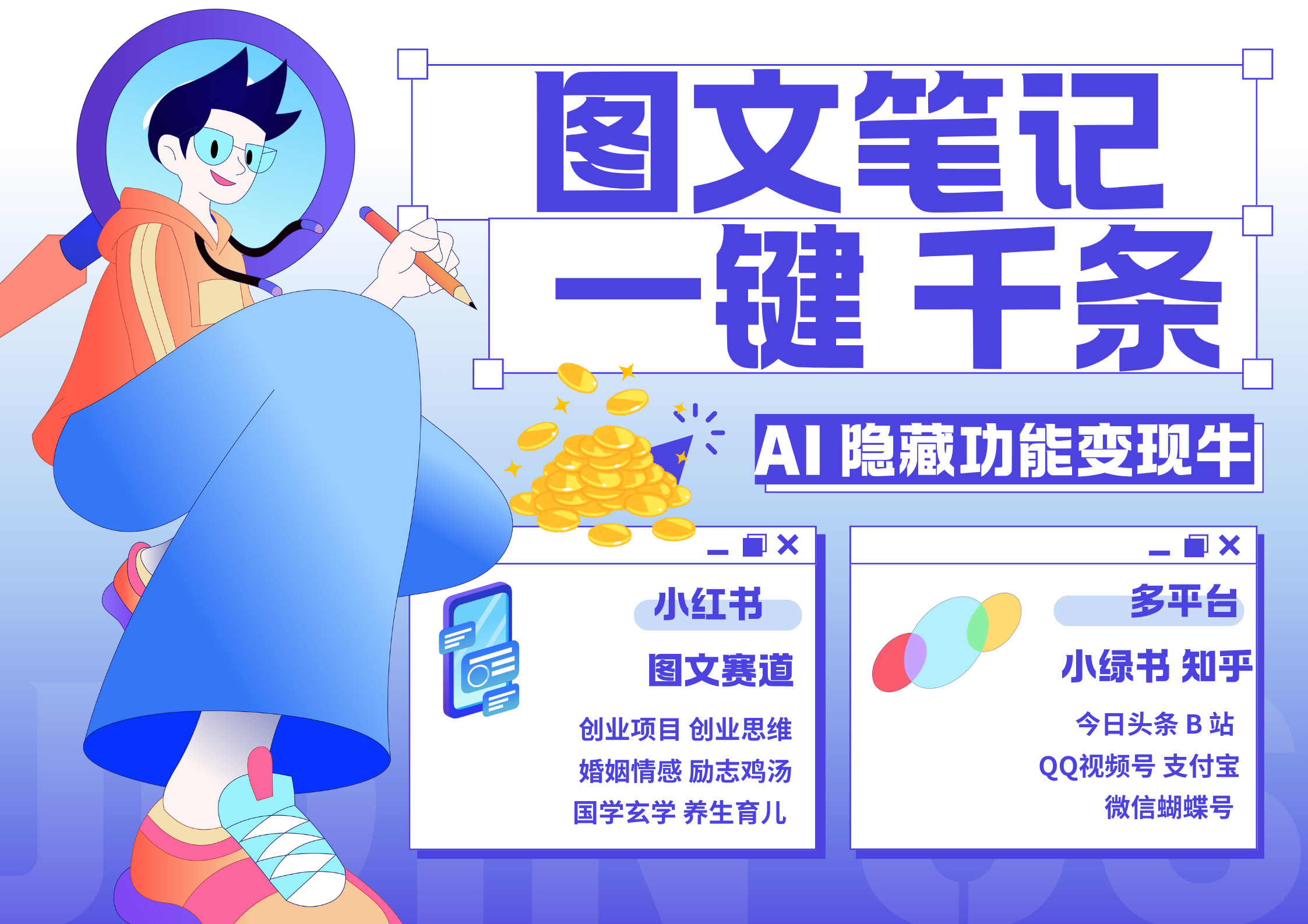 小红书小绿书 秒生图文一键千条 轻松变现3W+_北创网