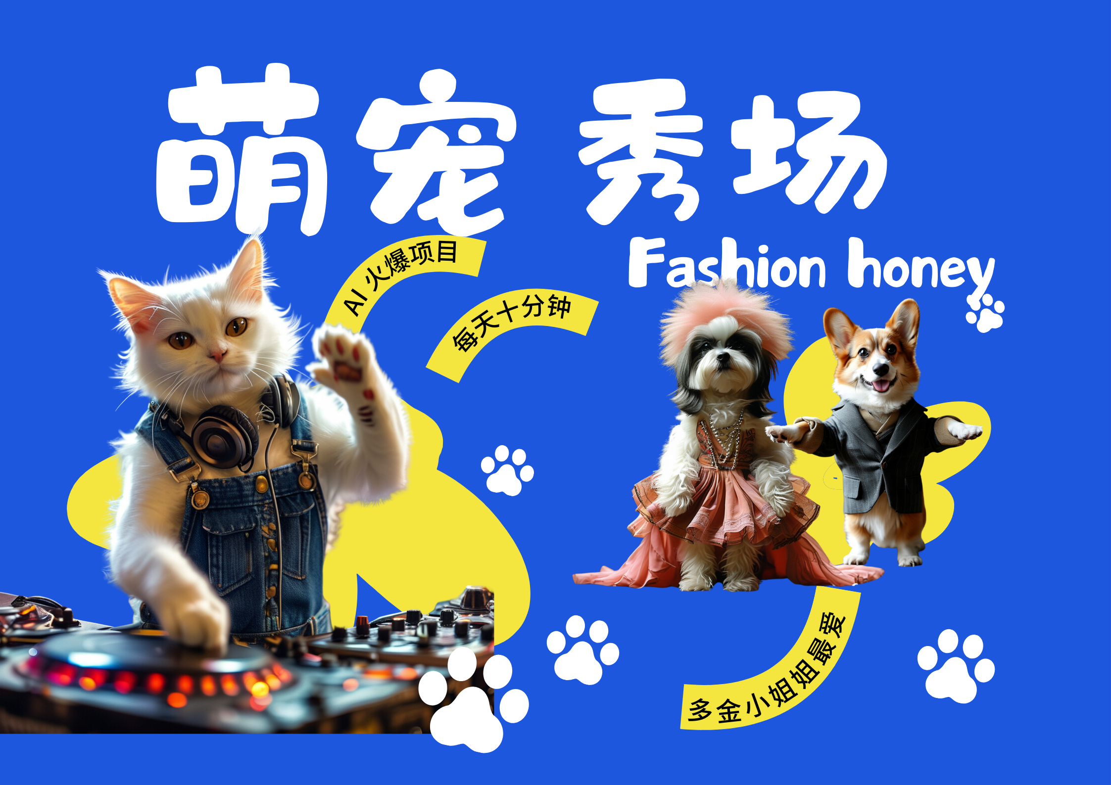 酷飒动物跳舞走秀  时尚喵FASHION汪 多金小姐姐最爱的 轻松月入破万_北创网