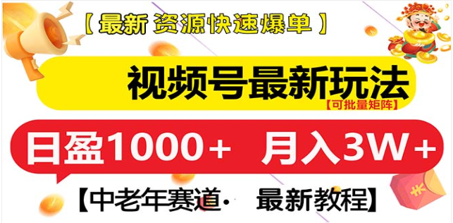 视频号独家玩法，老年养生赛道，无脑搬运爆款视频，日入1000+_北创网