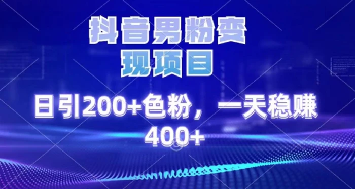 2025最新男粉项目 日引200 轻松月入2w+_北创网