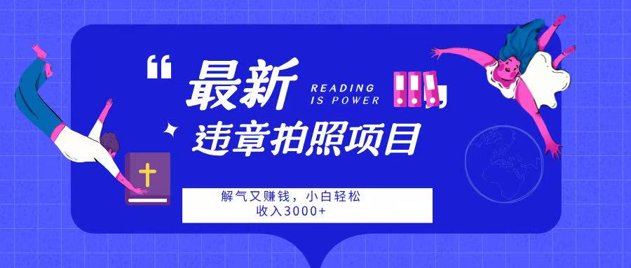 最新违章拍照项目，解气又赚钱，随手一拍，轻松收入3000_北创网