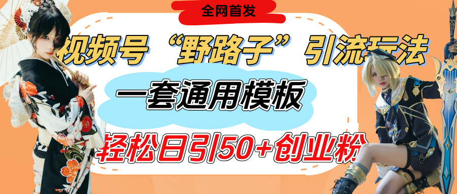 视频号“野路子”玩法，评论区疯狂截流，一套模板单日单号引流50+创业粉_北创网