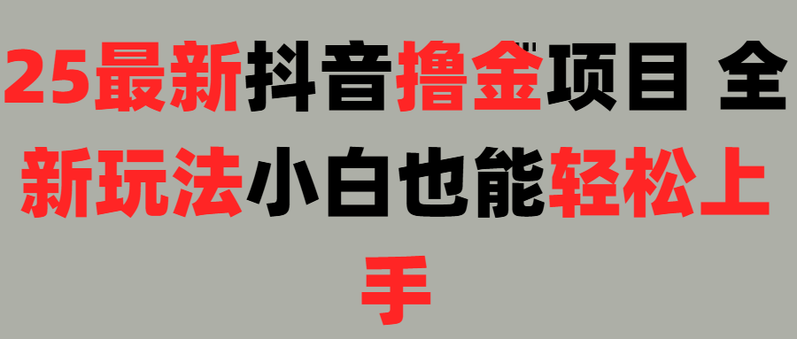 25最新抖音直播撸金项目，小白也能轻松上手！_北创网