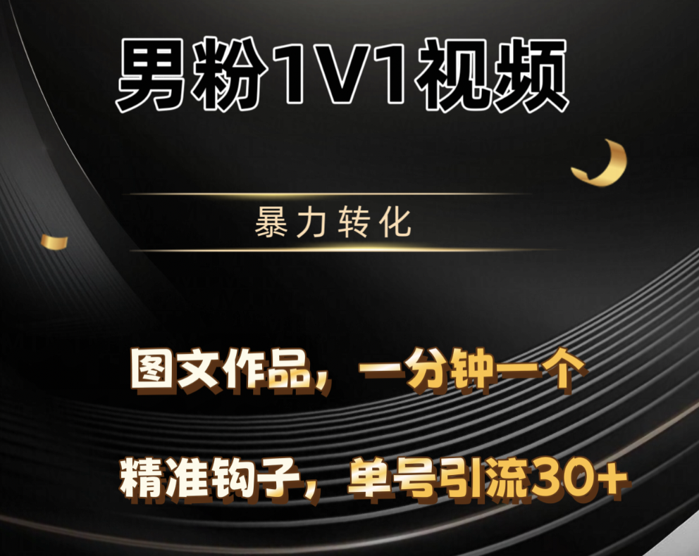 男粉1V1视频，硬改摄像头，高客单暴力转化，单日600+_北创网