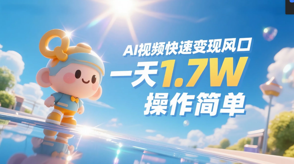 《Ai视频变现风口，一天1.7W，收入无上限，操作简单》_北创网