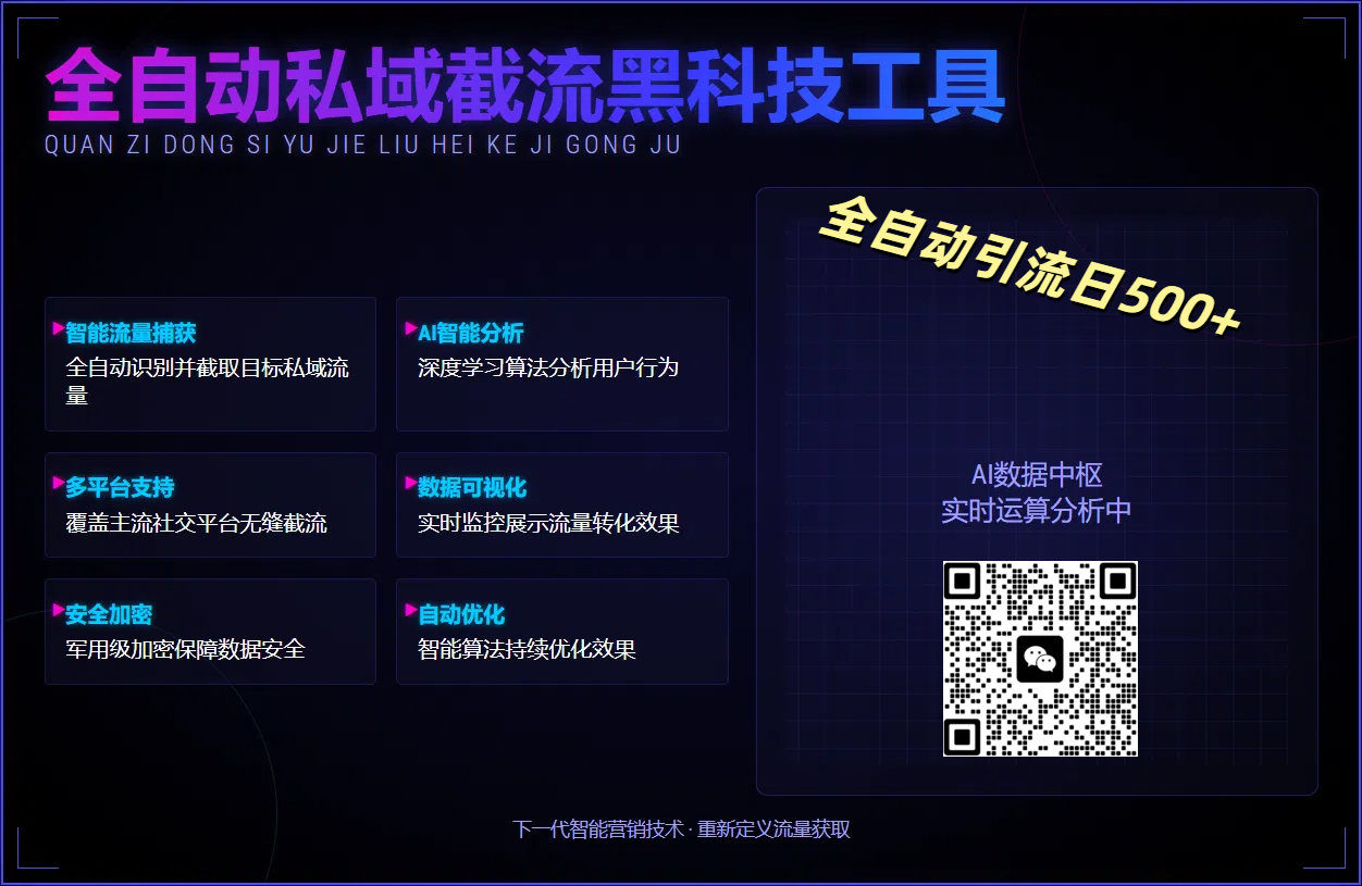 全自动私域截流黑科技工具——全自动引流日500+_北创网