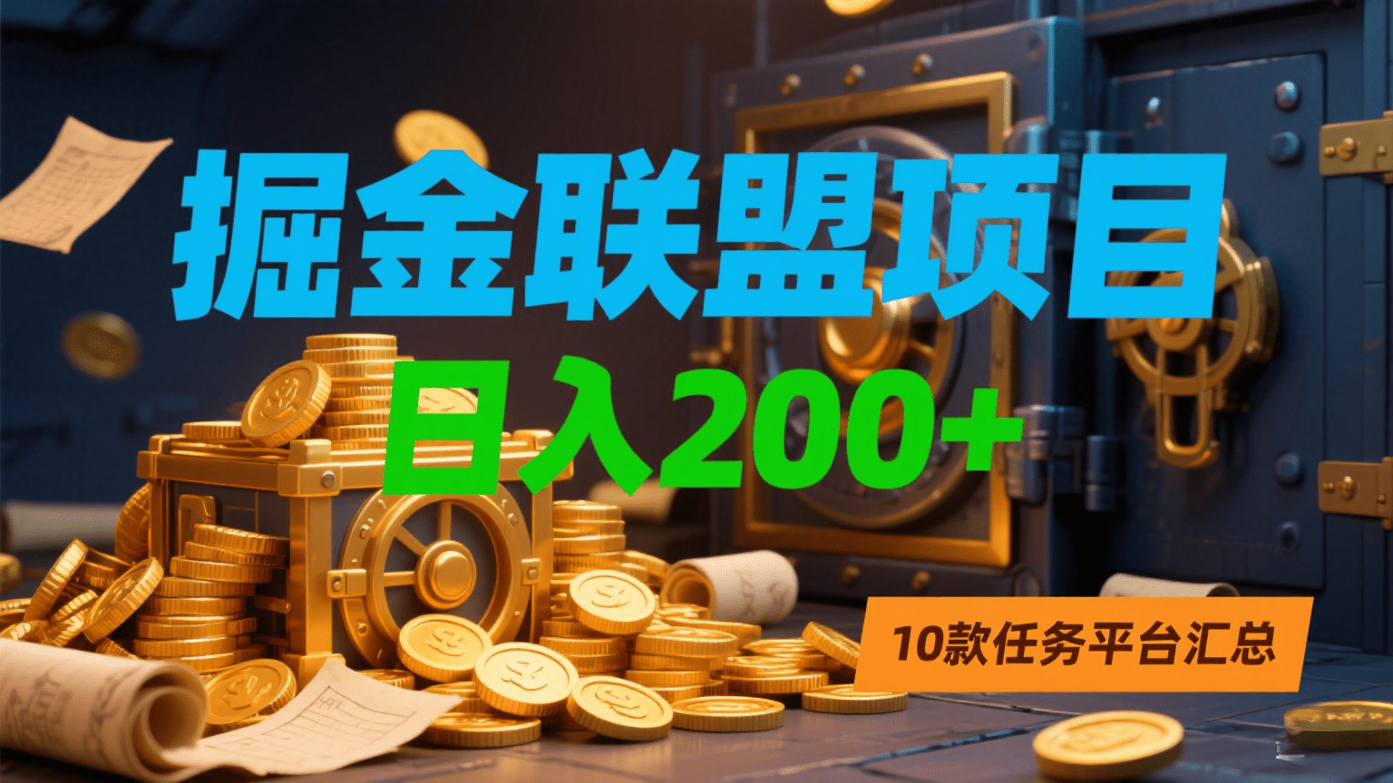 掘金联盟项目，日入200+，10款任务平台汇总_北创网