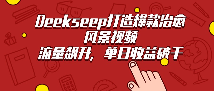 Deekseep打造爆款治愈风景视频，流量飙升，单日收益破千_北创网