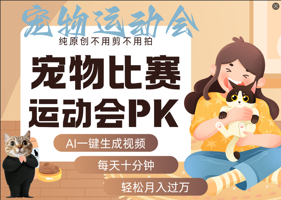 AI萌宠运动员跳水 射击  篮球  足球比赛   每天十分钟 附详细提示词文案库  代替做素材 卖提示词 卖虚拟资料  卖宠物产品 做宠物私人定制产品  带徒弟 带陪跑 卖课  创作者分成 月入5W+_北创网