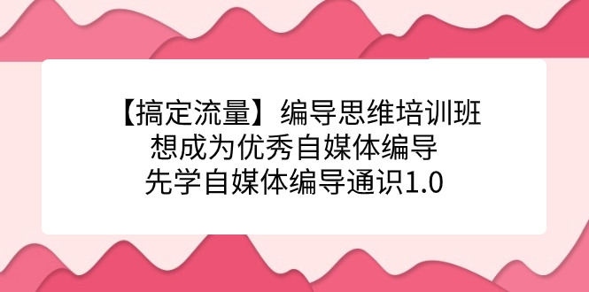 【搞定流量】编导思维培训班，想成为优秀自媒体编导先学自媒体编导通识1.0_北创网
