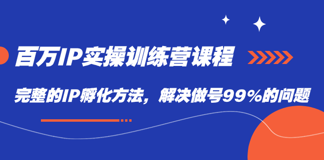 百万IP实战训练营课程，完整的IP孵化方法，解决做号99%的问题_北创网
