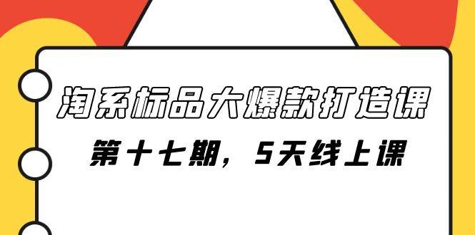 淘系标品大爆款打造课-第十七期，5天线上课_北创网