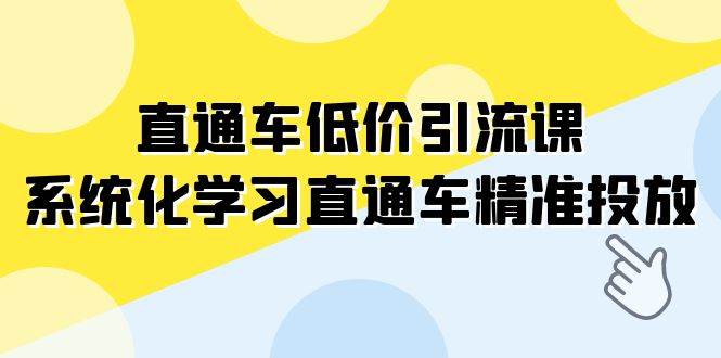 直通车-低价引流课，系统化学习直通车精准投放（14节课）_北创网
