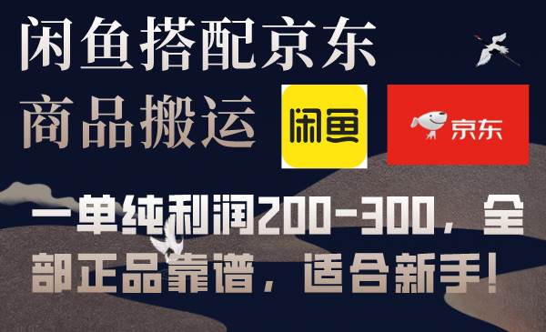 闲鱼搭配京东备份库搬运，一单纯利润200-300，全部正品靠谱，适合新手！_北创网