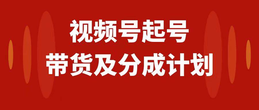 视频号快速起号，分成计划及带货，0-1起盘、运营、变现玩法，日入1000_北创网