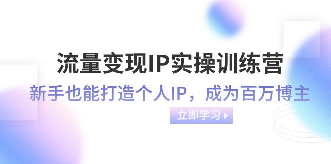 流量变现-IP实操训练营：新手也能打造个人IP，成为百万博主（46节课）_北创网