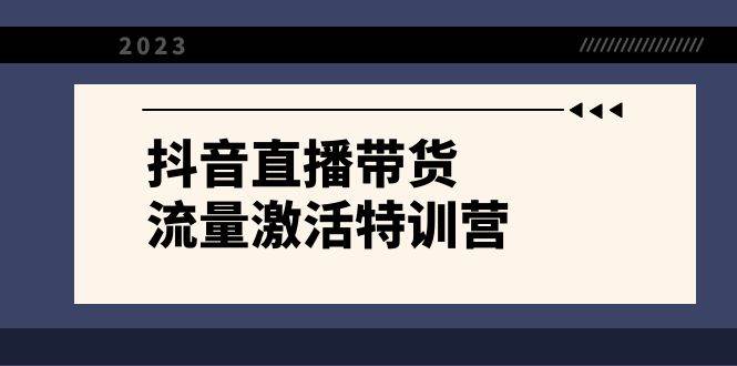 抖音直播带货-流量激活特训营，入行新手小白主播必学（21节课 资料）_北创网